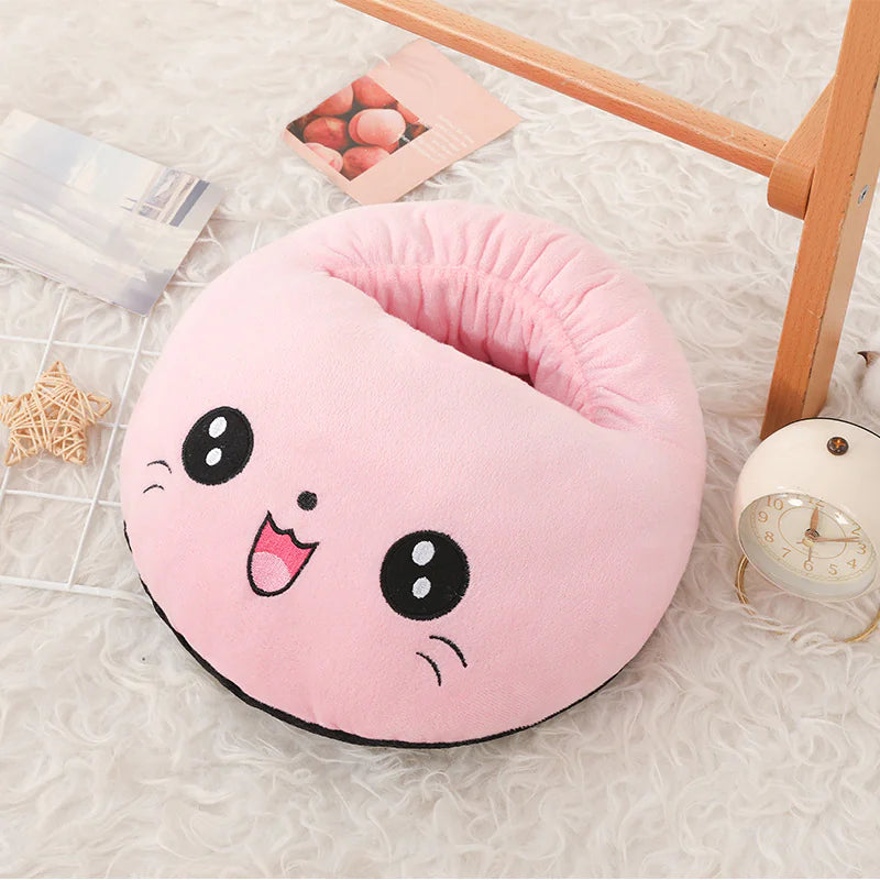 Gato sonriente rosa